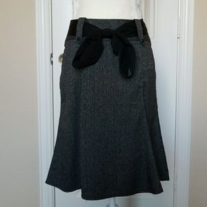 Flowing charcoal gray skirt